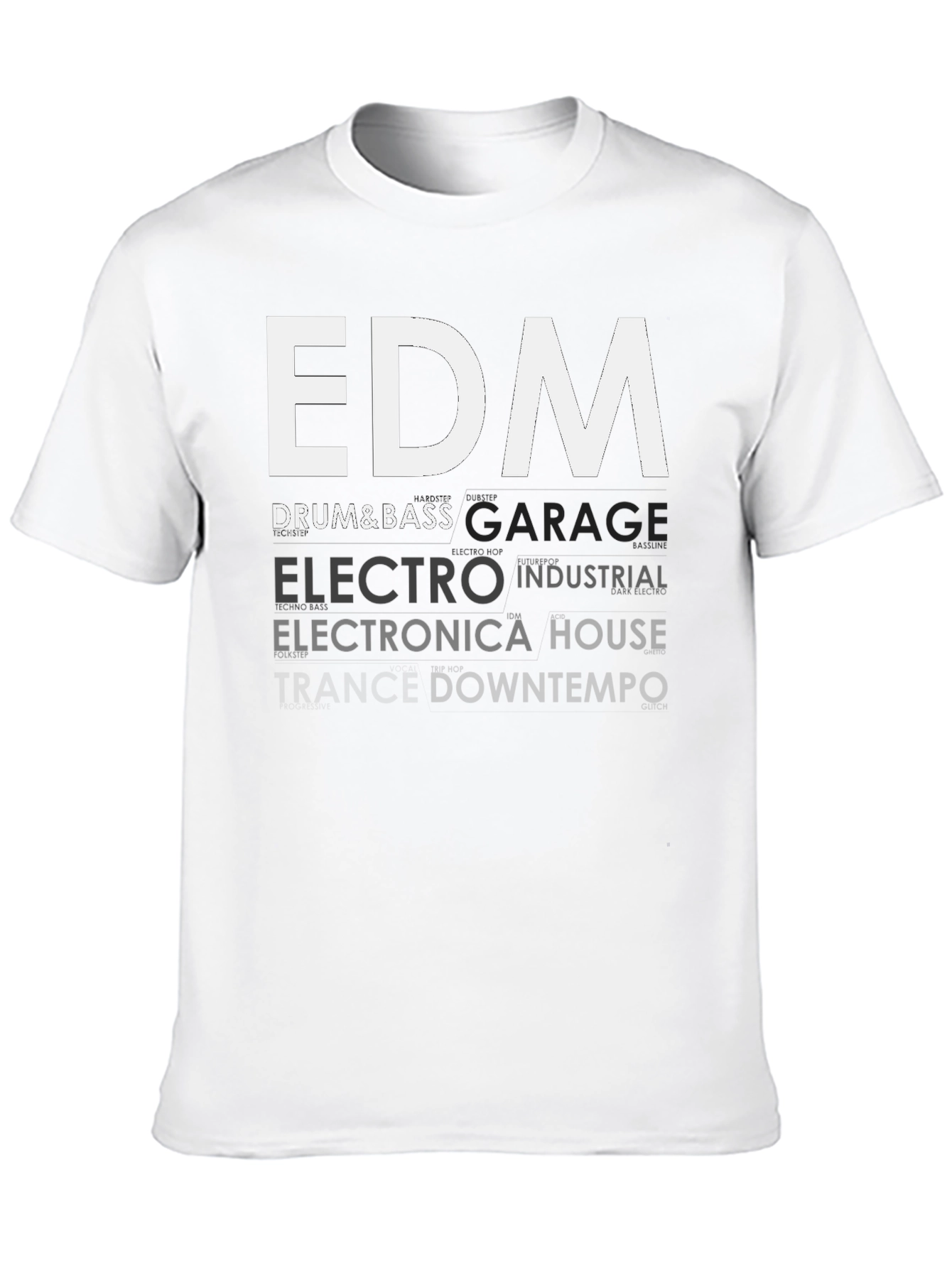 EDM Music Genres Graphic T-Shirt