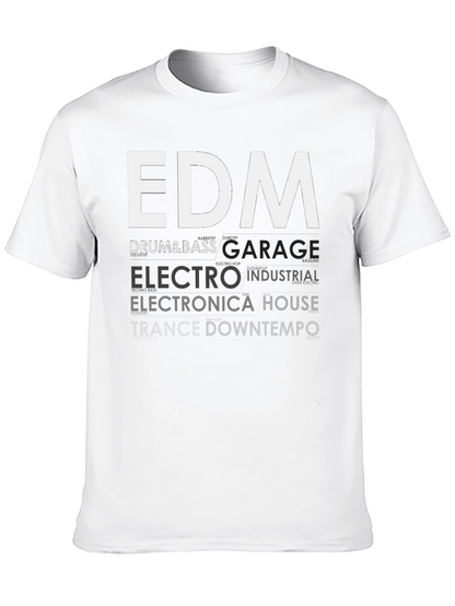 EDM Music Genres Graphic T-Shirt