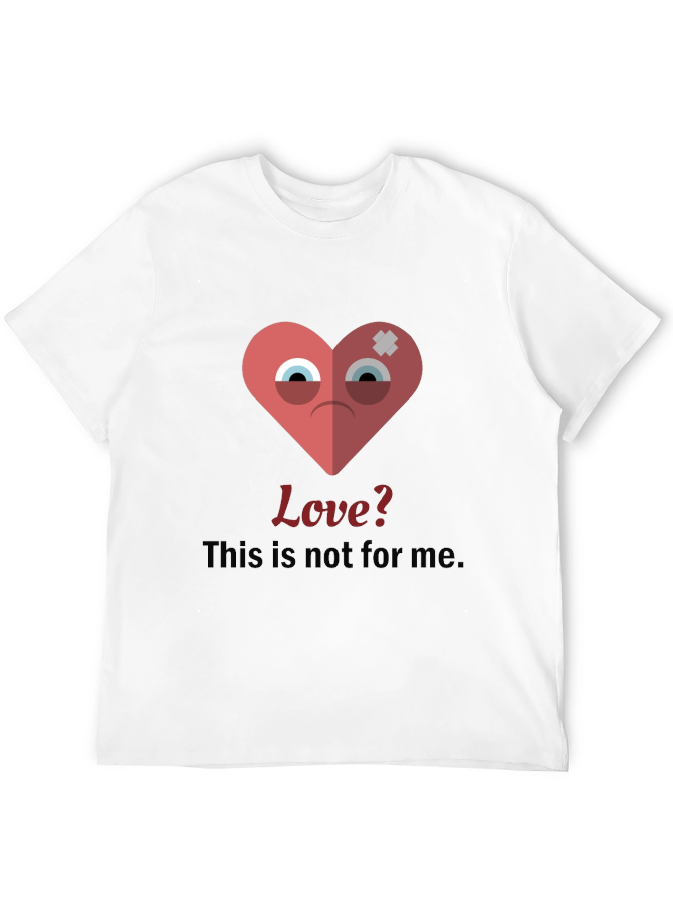 Sad Heart Graphic T-Shirt - Anti-Valentines Day Tee