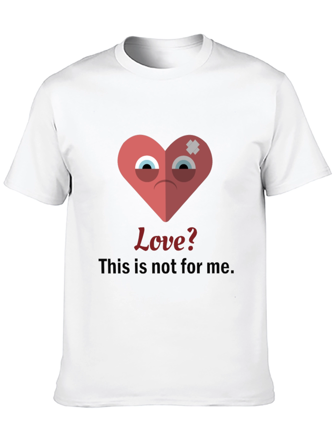 Sad Heart Graphic T-Shirt - Anti-Valentines Day Tee