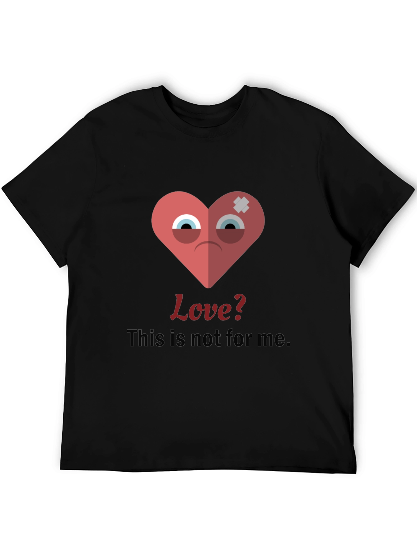 Sad Heart Graphic T-Shirt - Anti-Valentines Day Tee