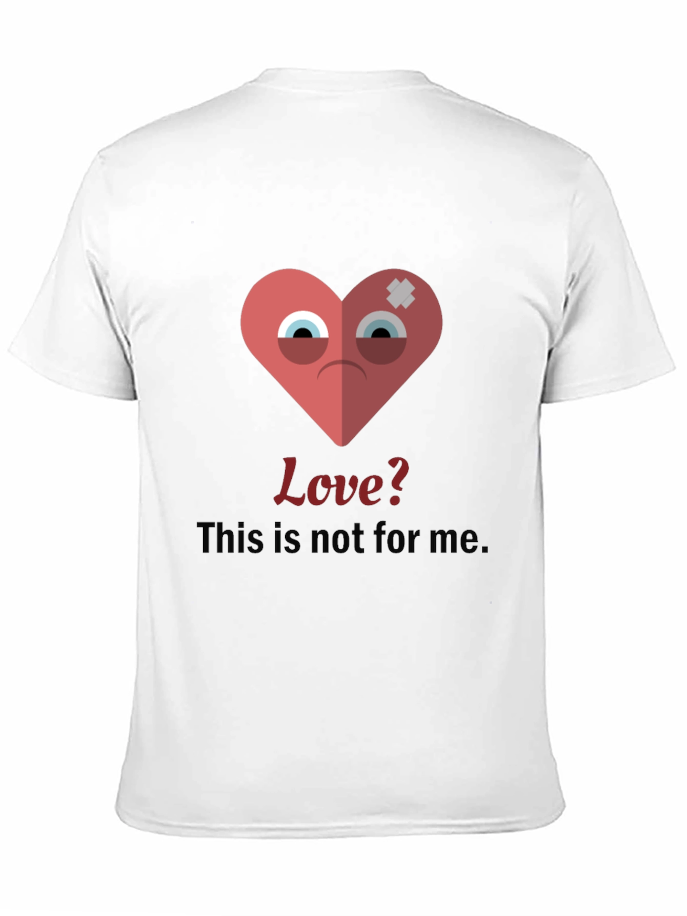 Sad Heart Graphic T-Shirt - Anti-Valentines Day Tee