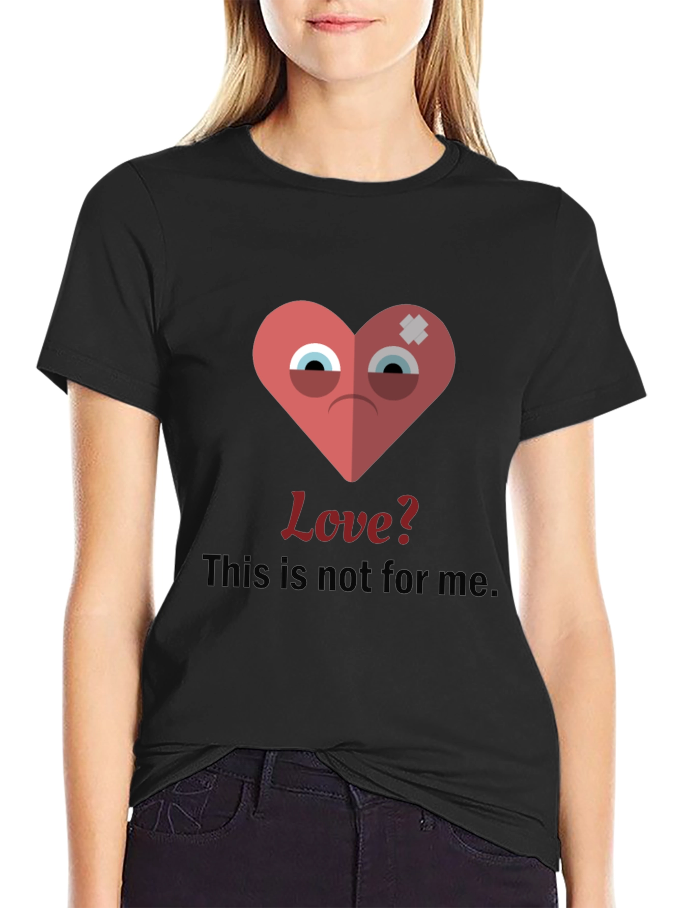 Sad Heart Graphic T-Shirt - Anti-Valentines Day Tee
