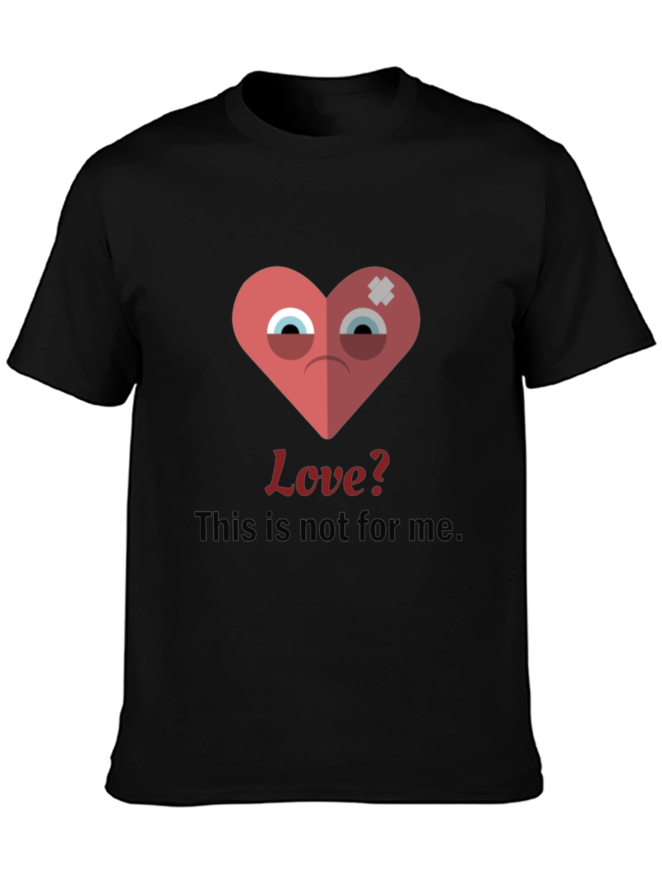 Sad Heart Graphic T-Shirt - Anti-Valentines Day Tee