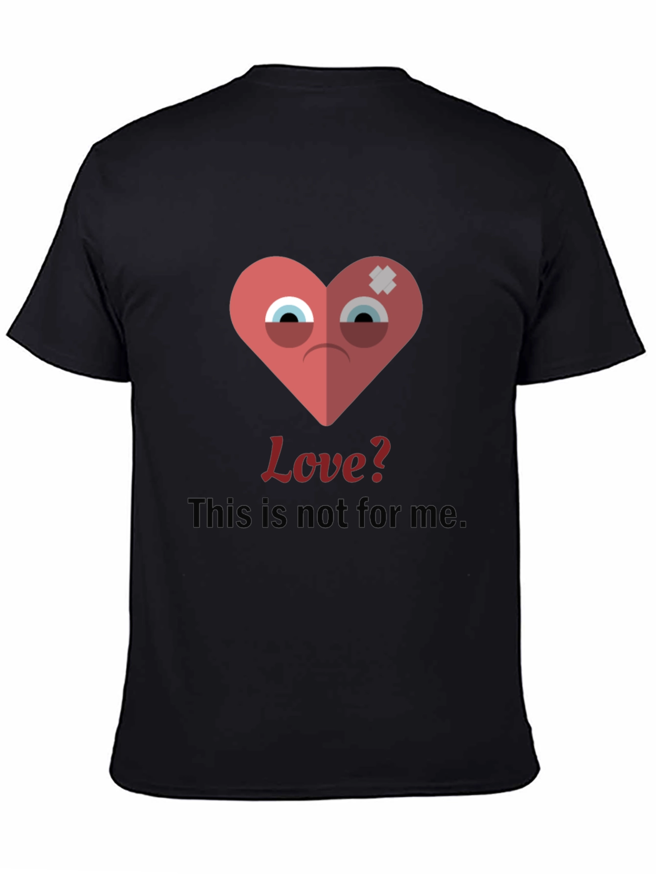 Sad Heart Graphic T-Shirt - Anti-Valentines Day Tee