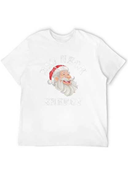 Big Neck Energy Santa Christmas Graphic Tee