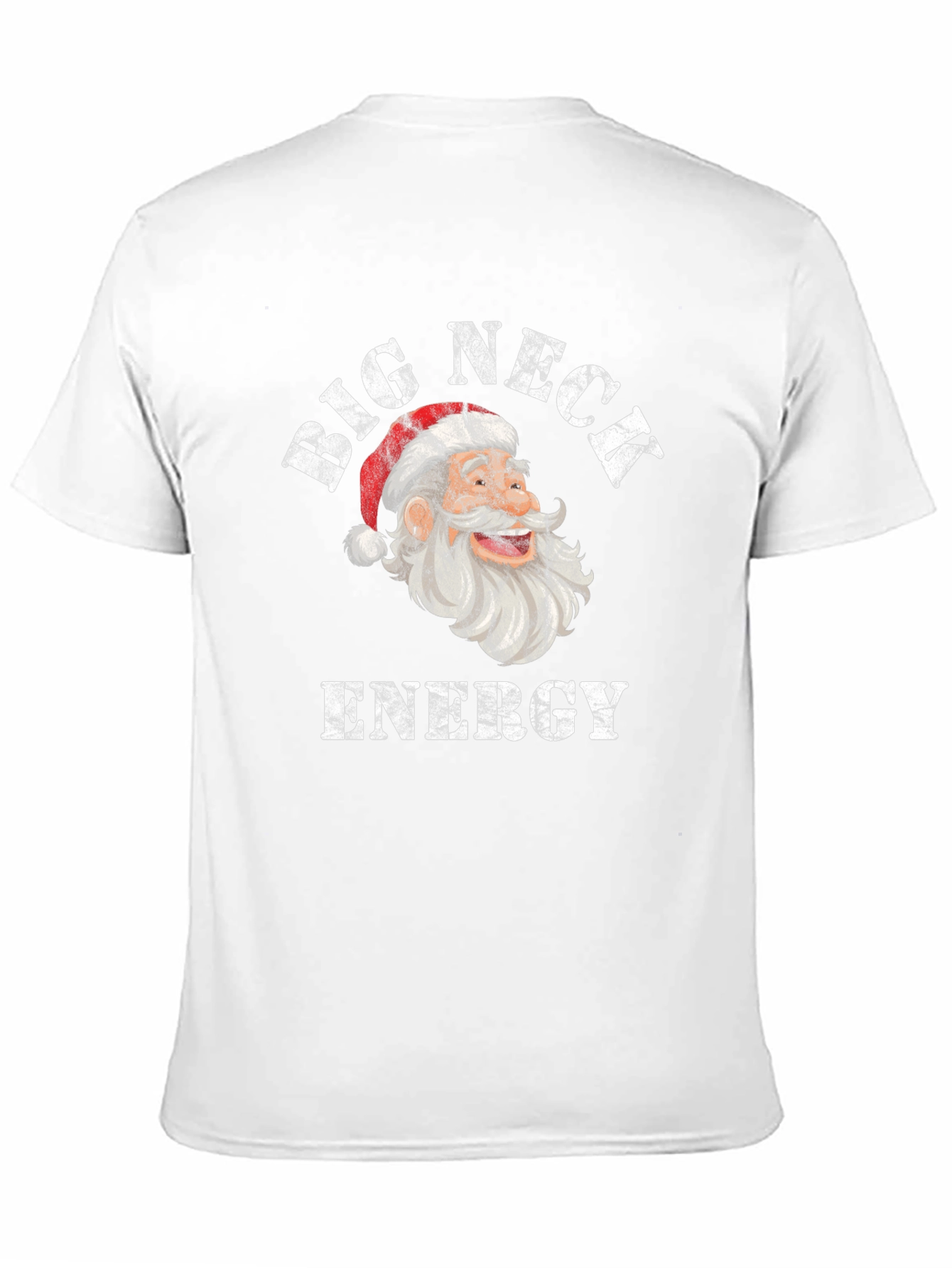 Big Neck Energy Santa Christmas Graphic Tee
