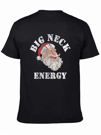 Big Neck Energy Santa Christmas Graphic Tee