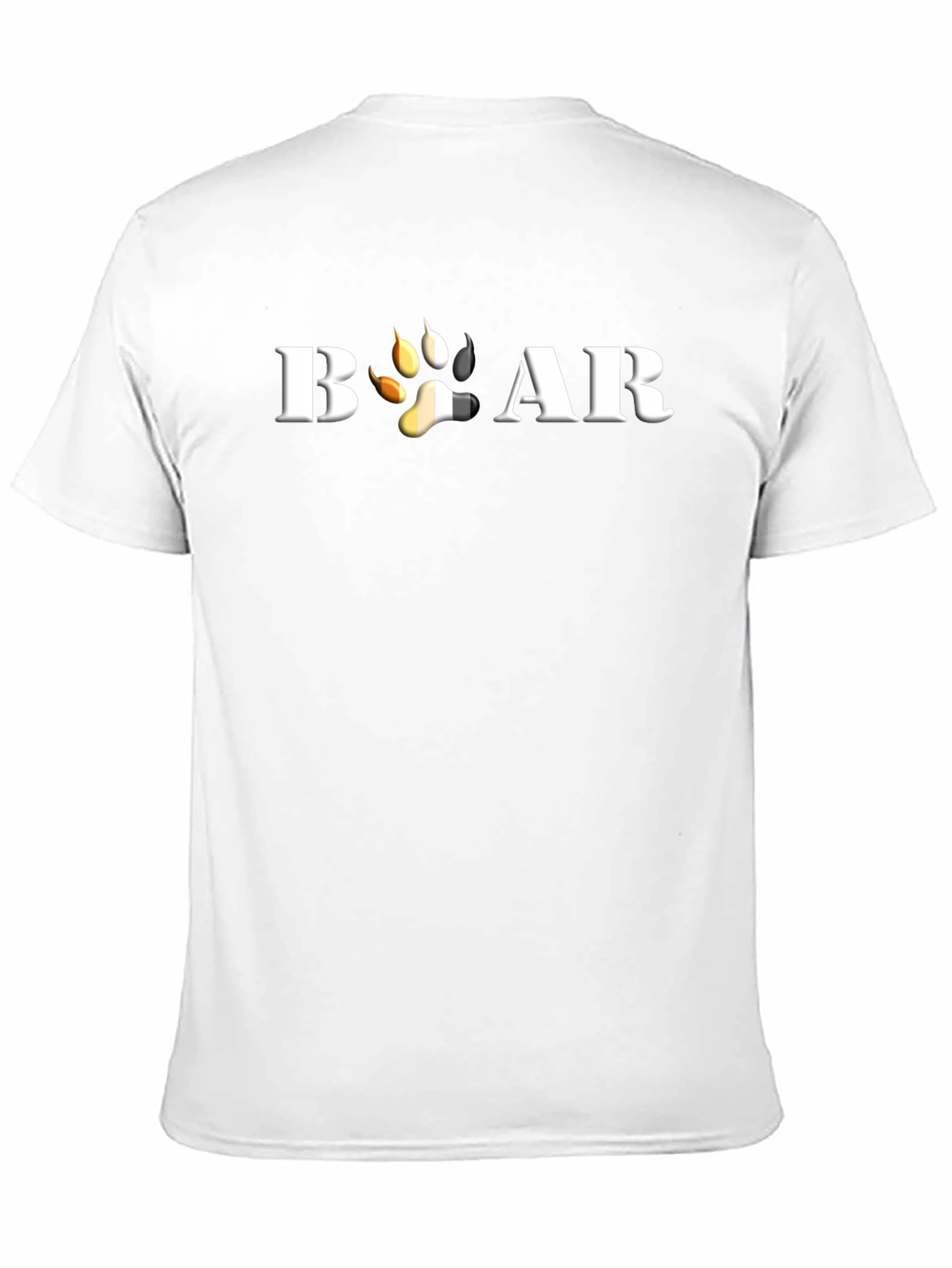 Bear Pride Paw Print T-Shirt - Black