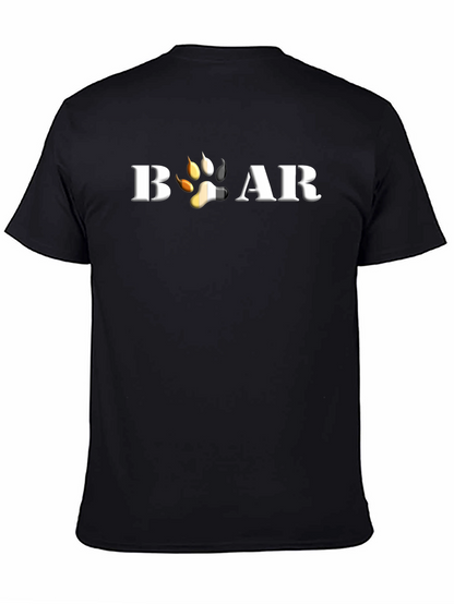 Bear Pride Paw Print T-Shirt - Black