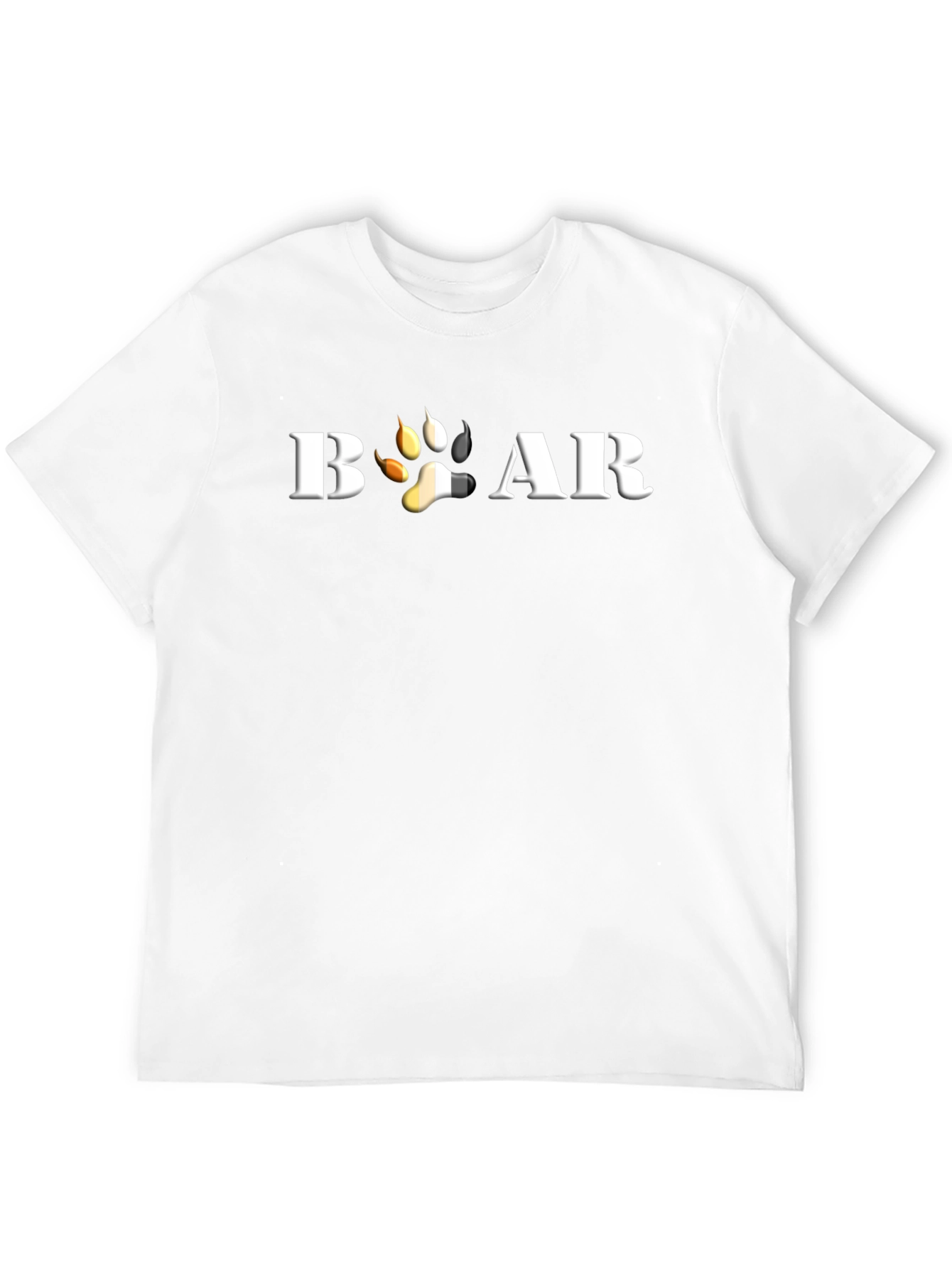Bear Pride Paw Print T-Shirt - Black