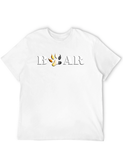 Bear Pride Paw Print T-Shirt - Black