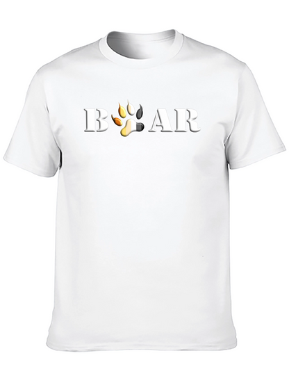 Bear Pride Paw Print T-Shirt - Black