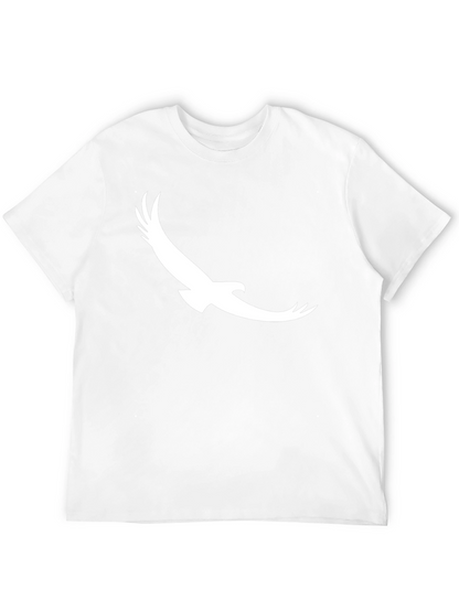 Black T-Shirt with White Eagle Graphic