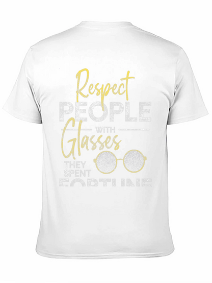 Respect Glasses T-Shirt - Funny Eyeglasses Tee