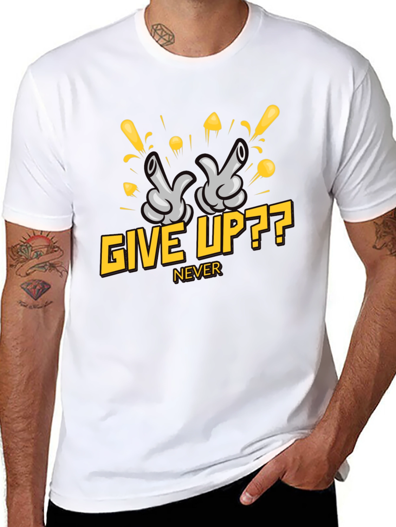 Give Up?? Never - Graphic T-Shirt