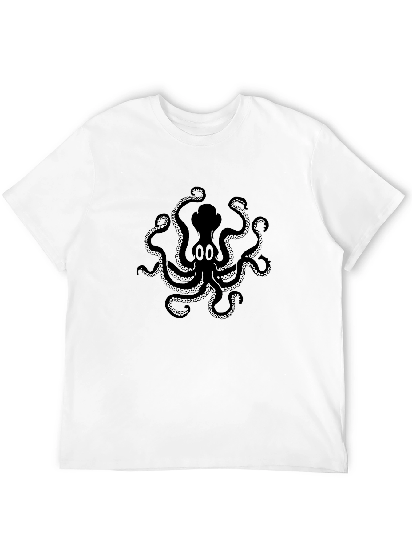 Octopus Graphic Print T-Shirt - Black