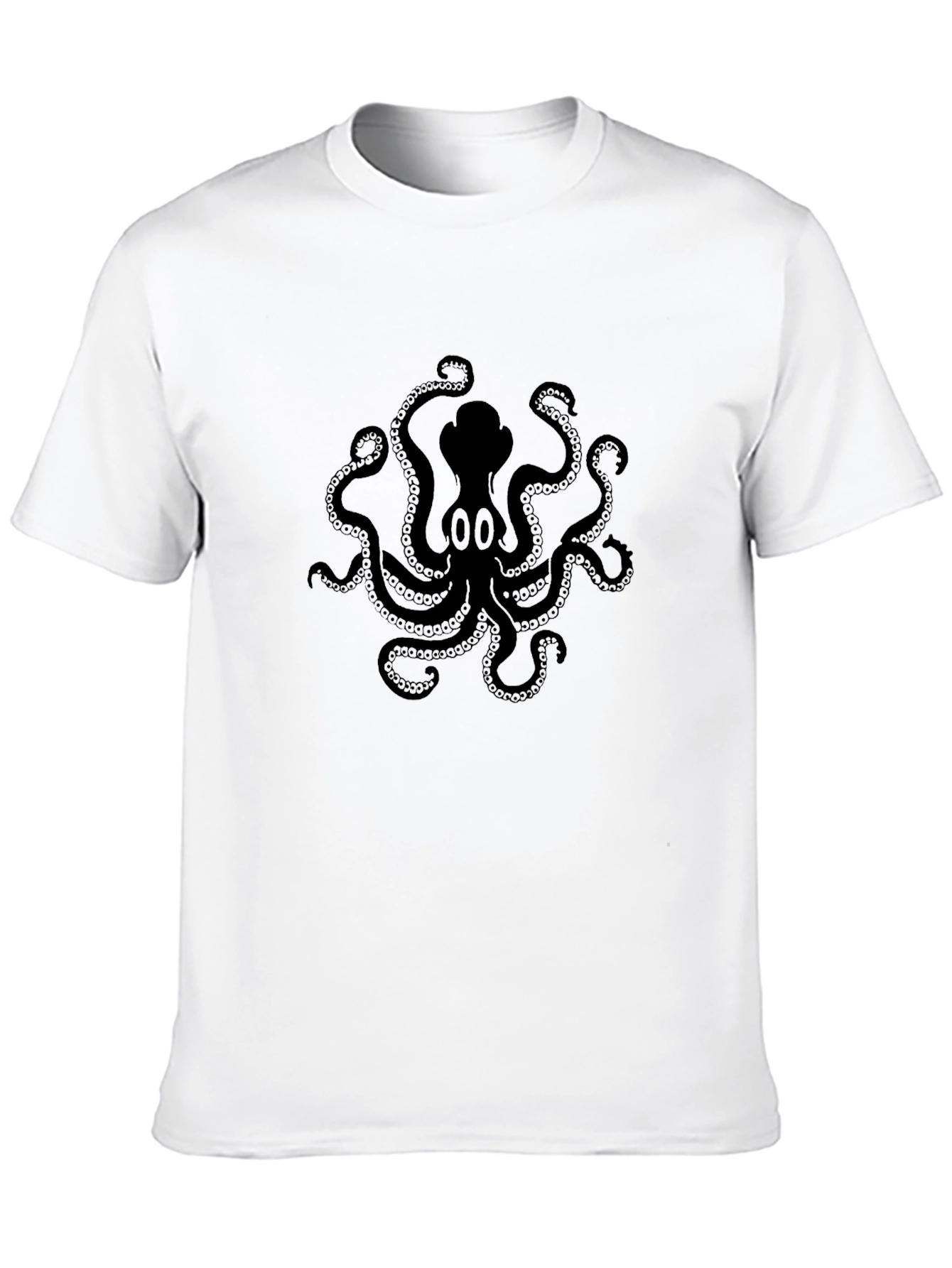 Octopus Graphic Print T-Shirt - Black