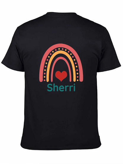 Personalized Rainbow Heart T-Shirt - Sherri Custom Name Tee