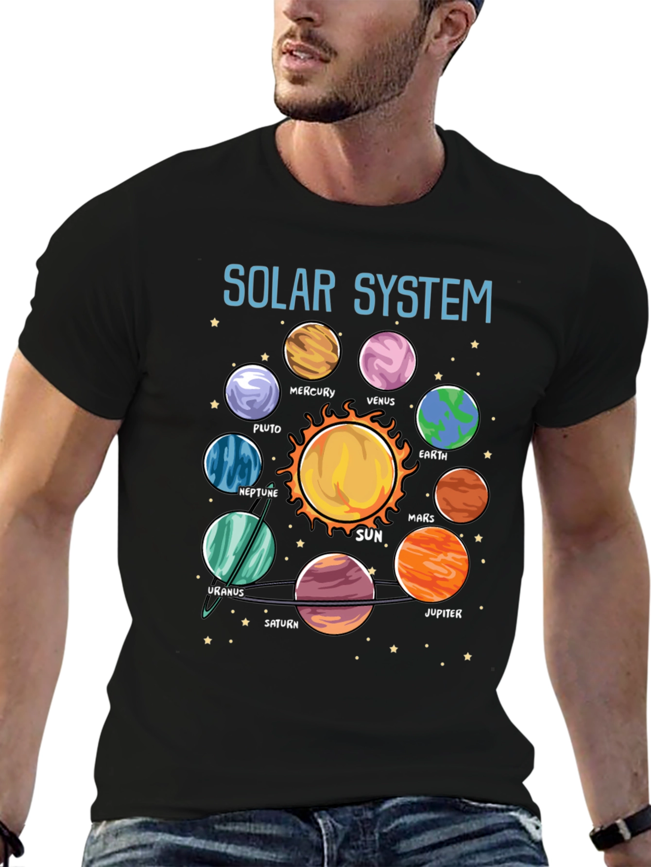 Solar System Planet Graphic T-Shirt