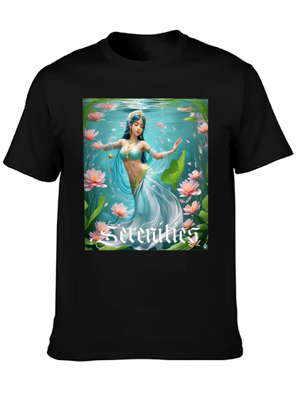 Serenities Graphic Tee - Elegant Water Nymph Design