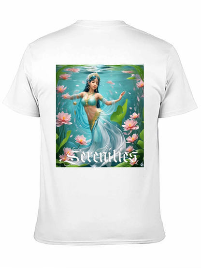 Serenities Graphic Tee - Elegant Water Nymph Design
