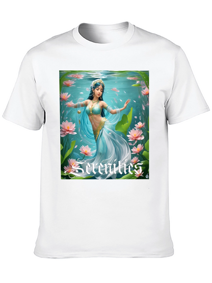 Serenities Graphic Tee - Elegant Water Nymph Design
