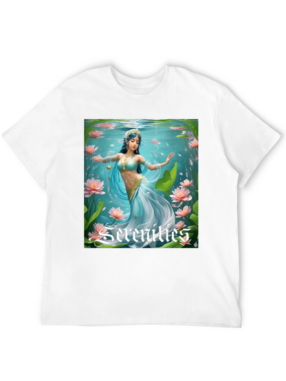 Serenities Graphic Tee - Elegant Water Nymph Design