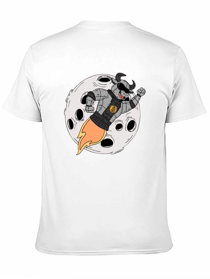 Bull Riding Rocket to the Moon T-Shirt