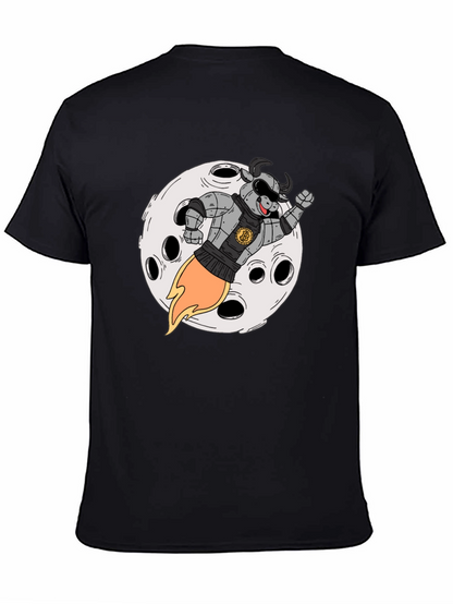Bull Riding Rocket to the Moon T-Shirt