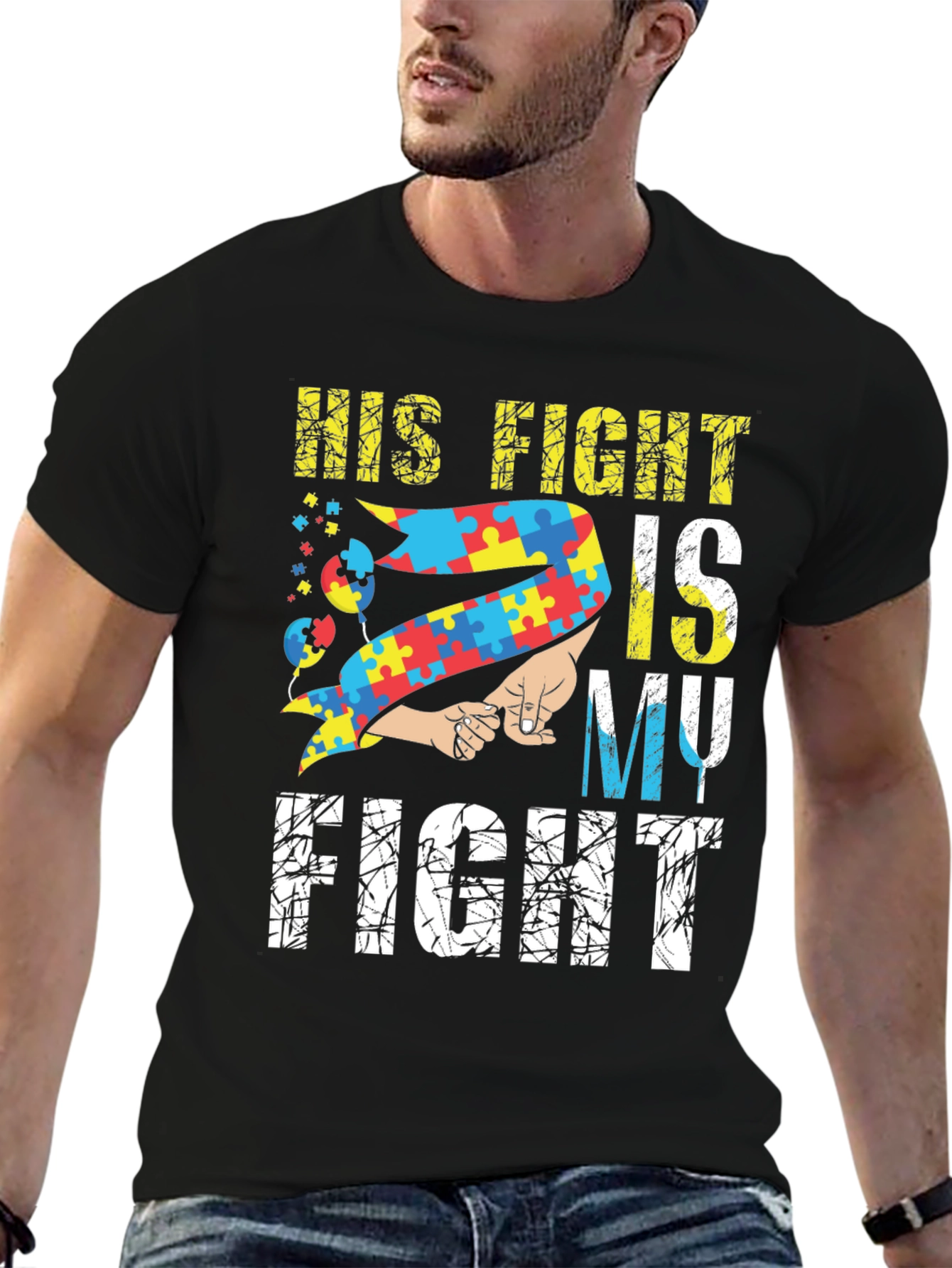 Autism Awareness T-Shirt - His Fight is My Fight