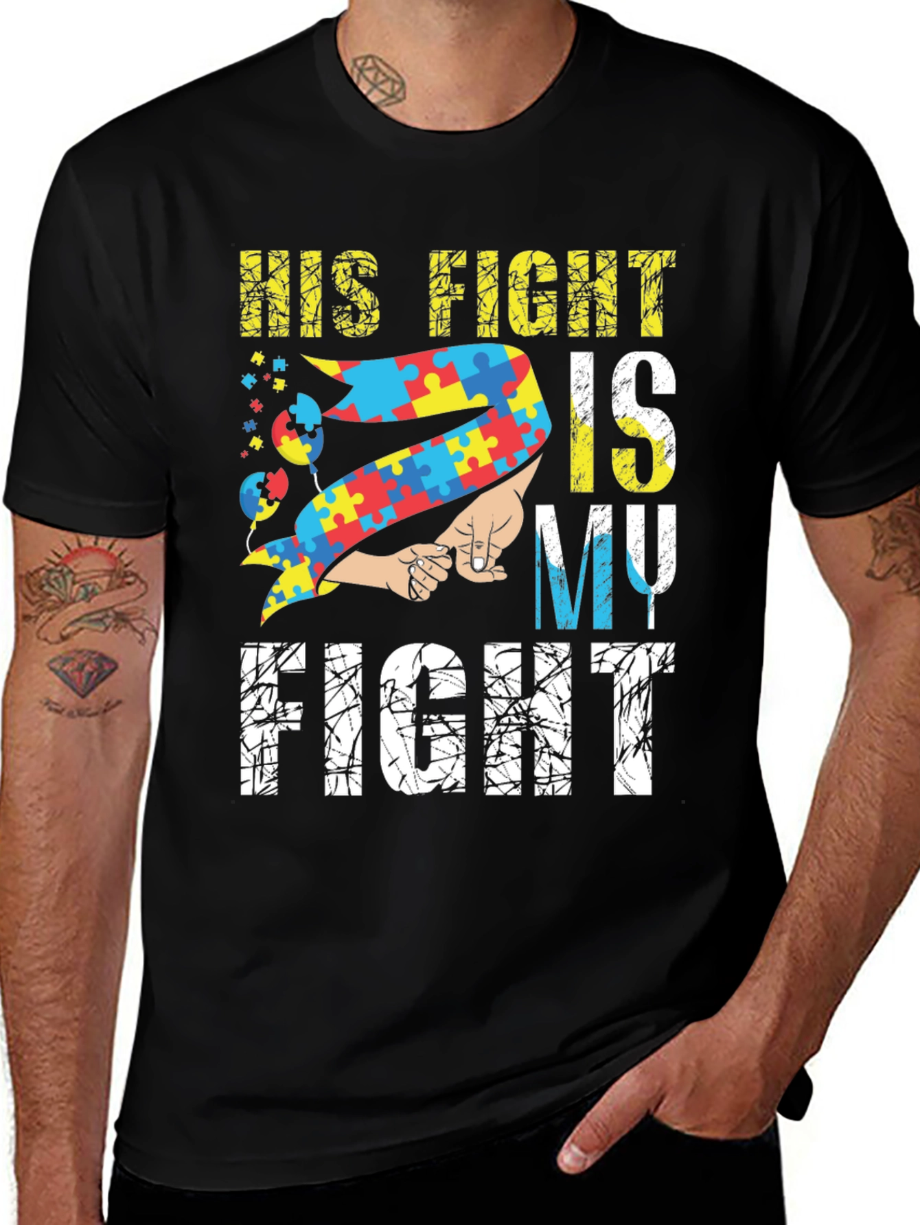 Autism Awareness T-Shirt - His Fight is My Fight
