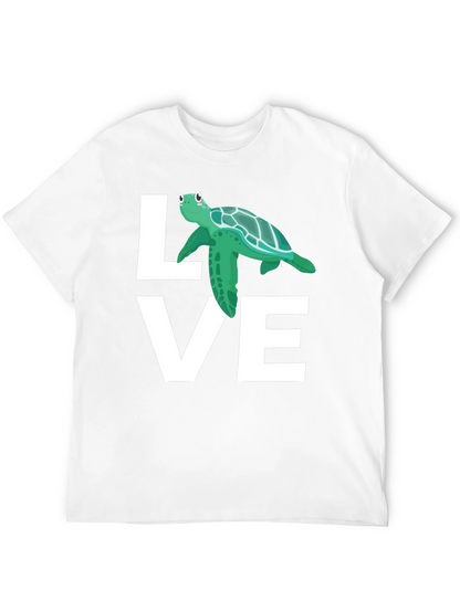 Love Turtle Graphic T-Shirt - Black