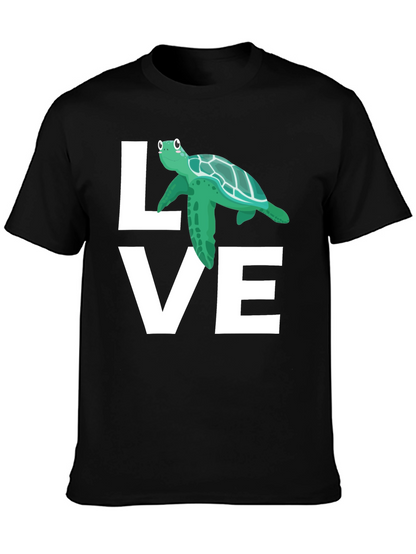 Love Turtle Graphic T-Shirt - Black