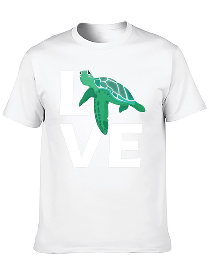 Love Turtle Graphic T-Shirt - Black