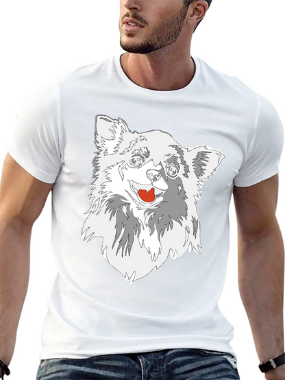 Dog Graphic Tee - Black Cotton Blend