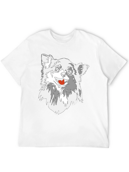 Dog Graphic Tee - Black Cotton Blend