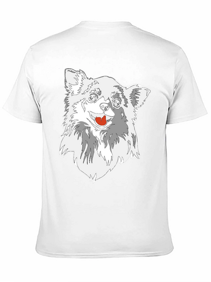 Dog Graphic Tee - Black Cotton Blend
