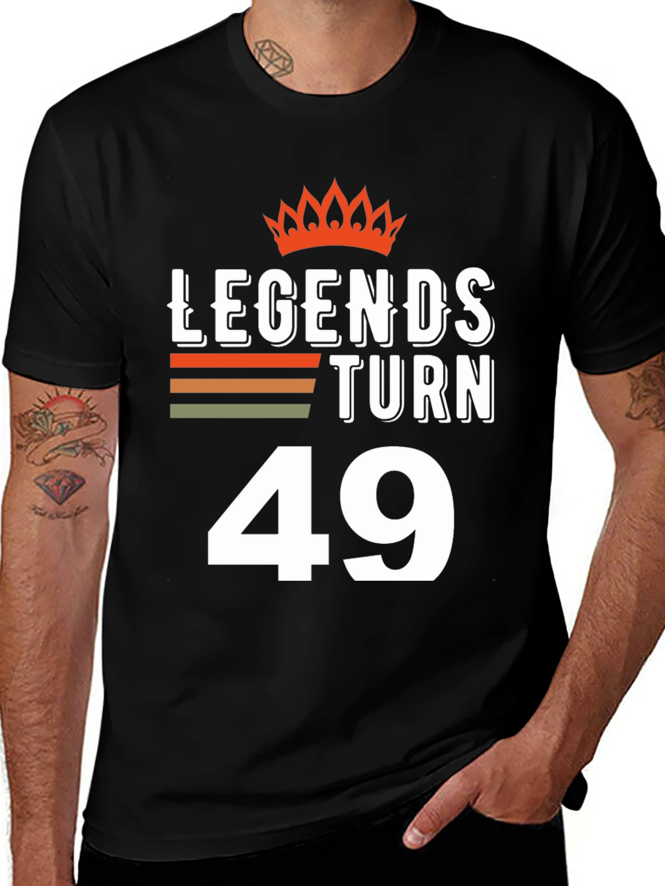Legends Turn 49 Black Graphic Tee