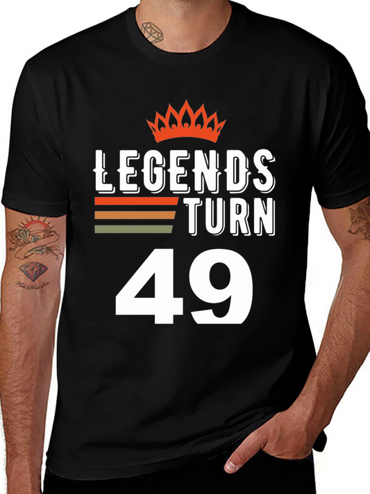 Legends Turn 49 Black Graphic Tee