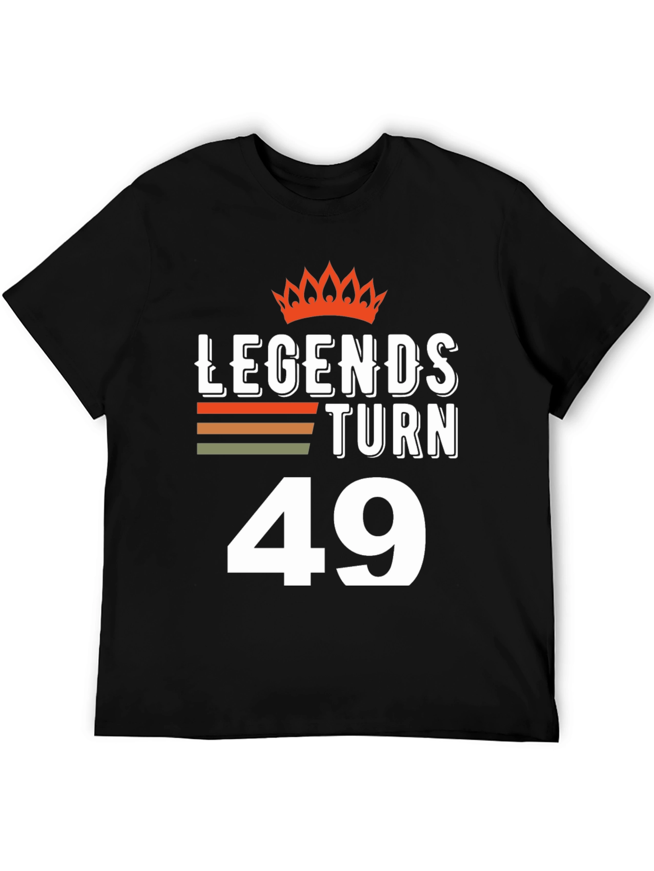 Legends Turn 49 Black Graphic Tee