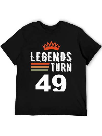 Legends Turn 49 Black Graphic Tee