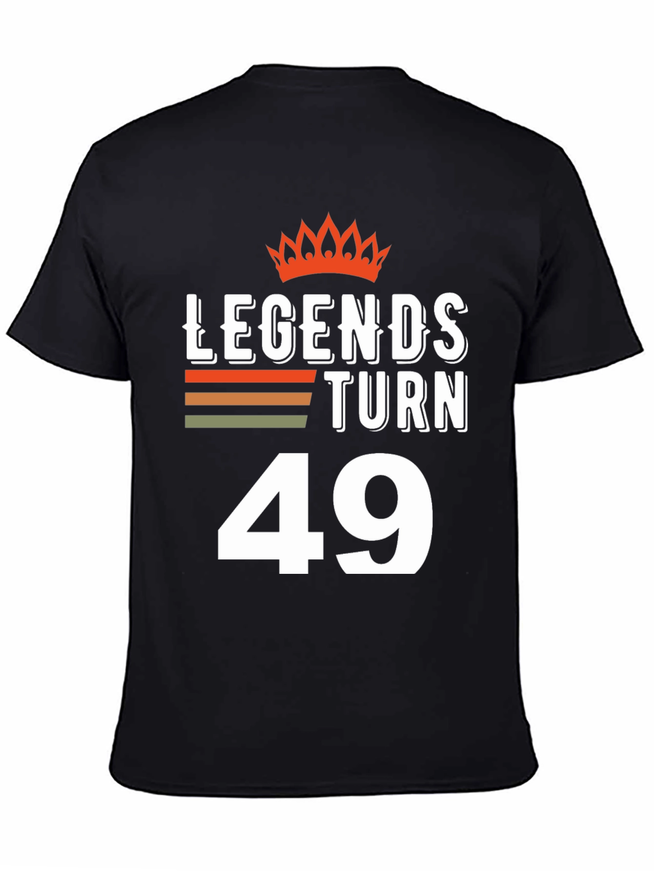Legends Turn 49 Black Graphic Tee