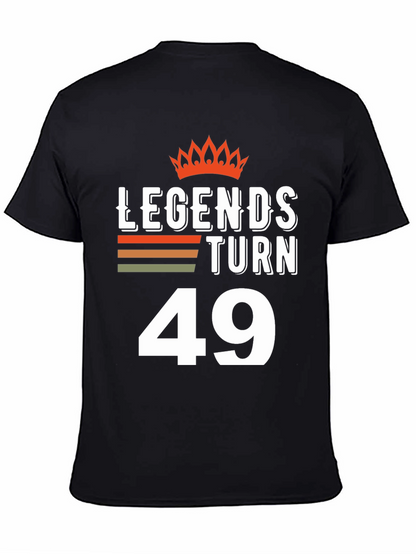 Legends Turn 49 Black Graphic Tee
