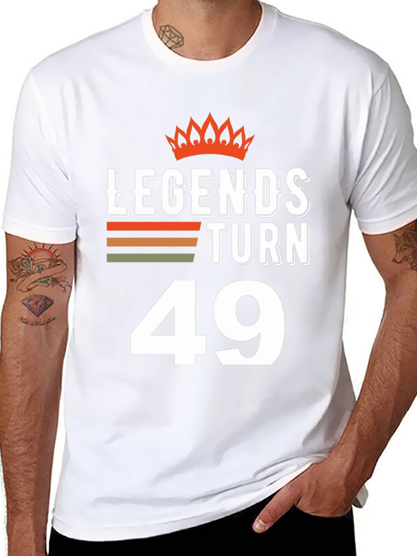 Legends Turn 49 Black Graphic Tee