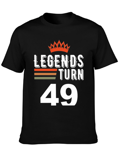 Legends Turn 49 Black Graphic Tee