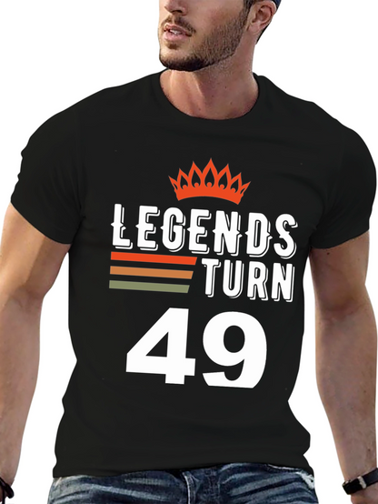 Legends Turn 49 Black Graphic Tee