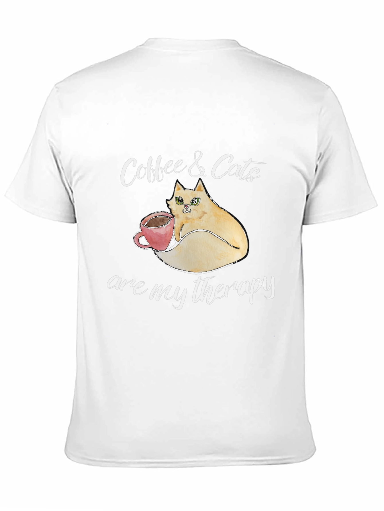 Coffee & Cats Therapy T-Shirt - Unique Design