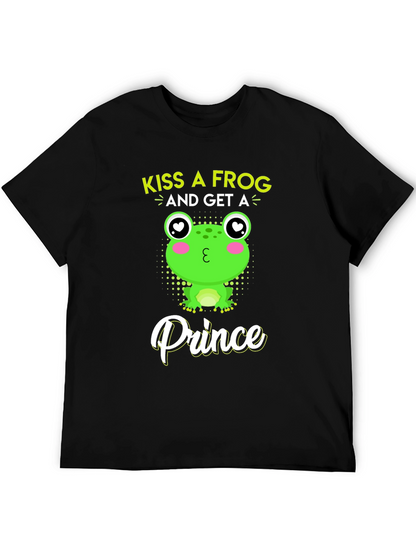 Kiss A Frog Prince T-Shirt - Novelty Graphic Tee