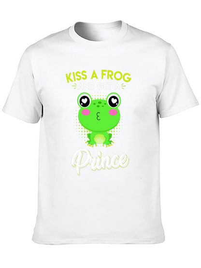 Kiss A Frog Prince T-Shirt - Novelty Graphic Tee